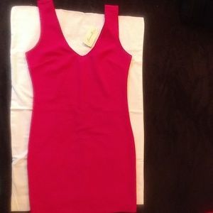 Hot pink ..Party Dress with Zipper Back